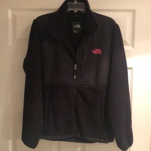 Breast cancer awareness North Face black jacket